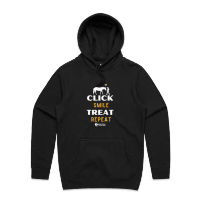 Click treat smile repeat! (horse) - Mens Stencil Hoodie Thumbnail