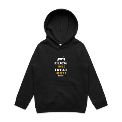 Click treat smile repeat! (horse) - Kids Supply Hoodie Thumbnail