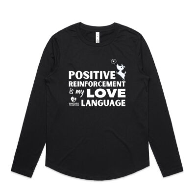 Positive reinforcement is my love language (DOG)  - Womens Curve Longsleeve Tee Thumbnail